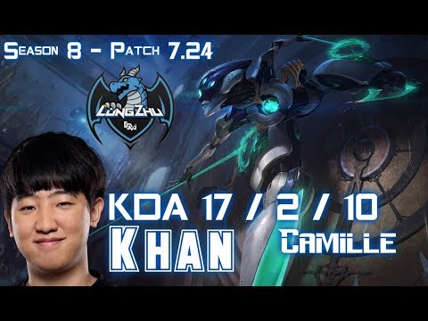 LZ Khan CAMILLE vs XIN ZHAO Top - Patch 7.24 KR Ranked