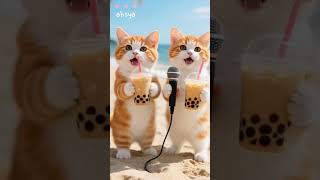 Download lagu dua kucing comel minum es boba coklat 🧋 kucing joget terbaru #cat #imut #kucingnyanyi #viralvideo mp3