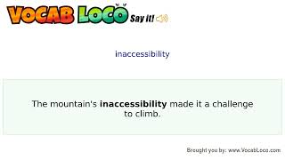 Video thumbnail for inaccessibility