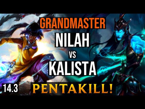 NILAH Grandmaster Pentakill Bot vs KALISTA | EUW - Patch 14.3
