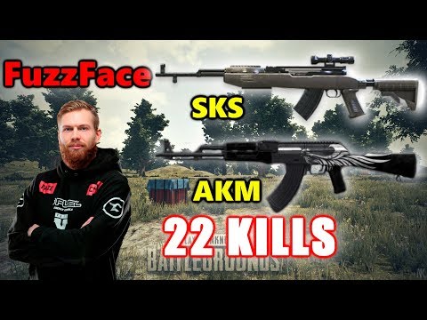 Faze FuzzFace - 22 KILLS - SKS+AKM - SOLO vs DUOS - PUBG
