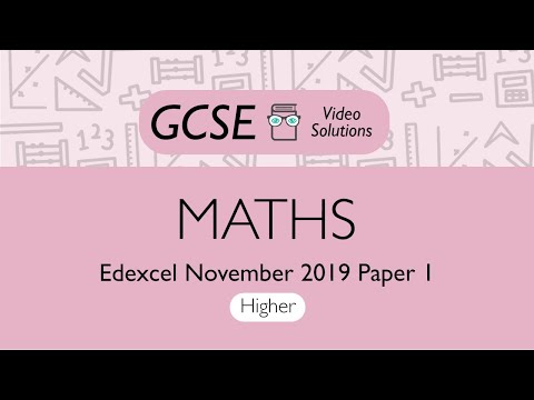 Maths GCSE - November 2019 Paper 1 (H) | PMT Education