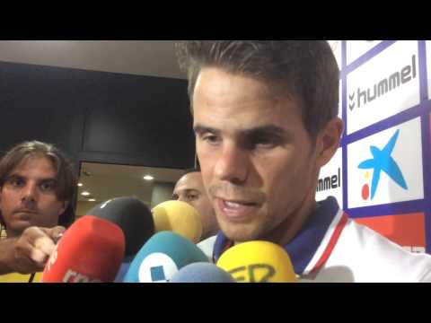 Hugo Álvarez post partido CD Mirandés