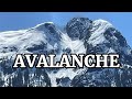 Avalanche caught CLOSE-UP by FPV drone - Long range mountain surfing in 4k