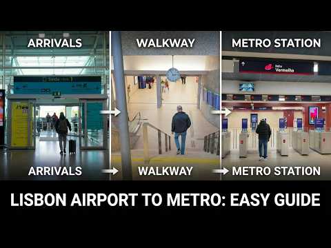 Sosiri Aeroport Lisabona 2026 🇵🇹 Ghid pentru mersul pe jos până la stația de metrou [4K 60fps HDR]