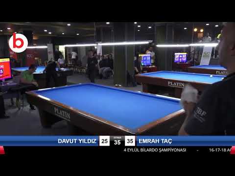 DAVUT YILDIZ & EMRAH TAÇ Bilardo Maçı - 4 EYLÜL BİLARDO ŞAMPİYONASI - SİVAS-1.TUR