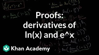 Proofs of Derivatives of Ln(x) and e^x