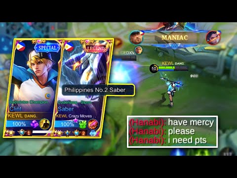 WHEN TOP 1 GLOBAL CLINT AND SABER IN ONE TEAM ENEMY BEGS FOR MERCY!🔥🔥 MUST WATCH!!!! - MLBB