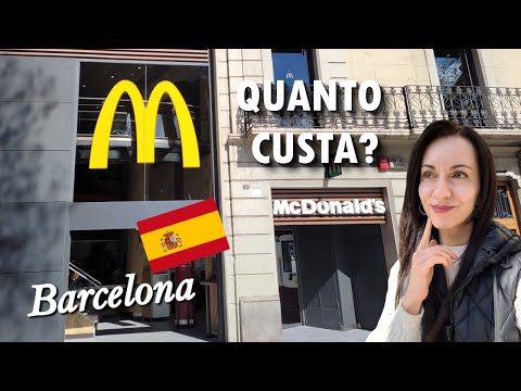 Quanto custa o McDonald’s na Espanha? |Provei um lanche bem diferente no Mc |Turismo em BARCELONA