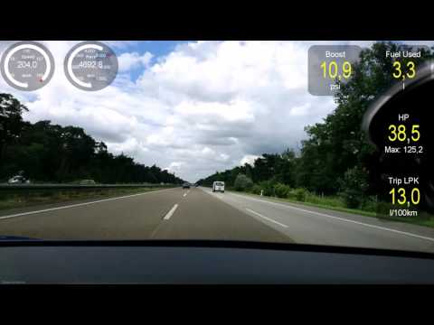 Torque & Trackrecorder - Driving Megane GT TCE 180 on German Autobahn