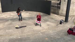 Elderly Woman Dances to the Beat of Her Own Drum in Toluca’s Main Square
