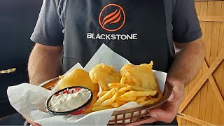 Beer Battered Pacific Cod & Fries On The Blackstone Griddle