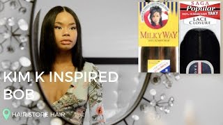 BEST HAIR STORE HAIR -   Milky Way Remy Hair & Saga Popular Lace Closure