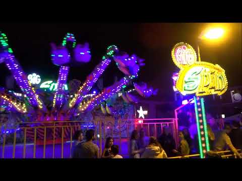 Kirmesfahrgeschäft Big Spin auf der Kirmes in Rhede - Karussell auf Rummelplatz