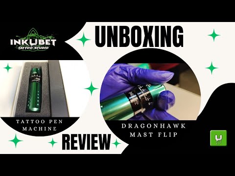I Love this Tattoo Machine 🔥 Dragonhawk Mast Flip Rotary Unboxing and Review || in 15k ? 😲🔥