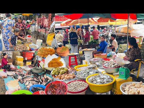 Routine Food & Lifestyle @Phnom Penh Market Fresh Food - Ourssey Food Tour, Breakfast, Snacks & More