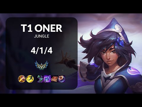 T1 Oner Taliyah vs Zac JUNGLE - KR  Patch 13.16