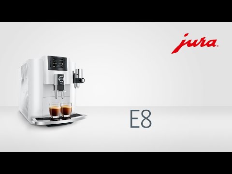 Jura E8 Smart Espresso Coffee Machine (White) with Cleaning Tablets, Canister, Filter, Bean Coffee