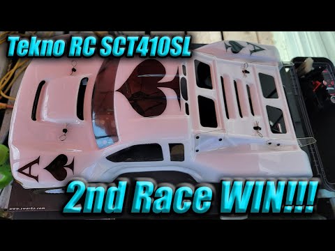 Tekno RC SCT410SL - 2nd Race WIN!!! Car Setup VLOG and Race Video!