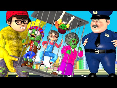 Brave Nick Transform Nickhulk Save Tani and Police in Zombie City - Scary Teacher 3D Funny Story
