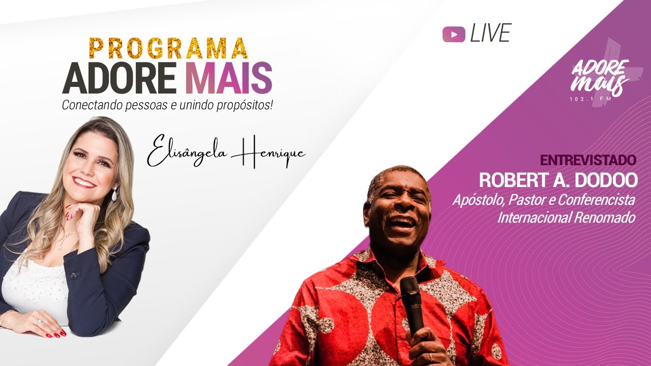 APÓSTOLO ROBERT DODOO CONTANDO SUA HISTÓRIA NO PROGRAMA ADORE MAIS (16/11/21)