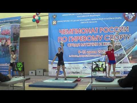 The new Russian record in snatch 24 kg kb - 179 reps. Ksenia Dedyukhina.