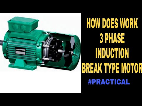 How does work 3 phase induction break type motor