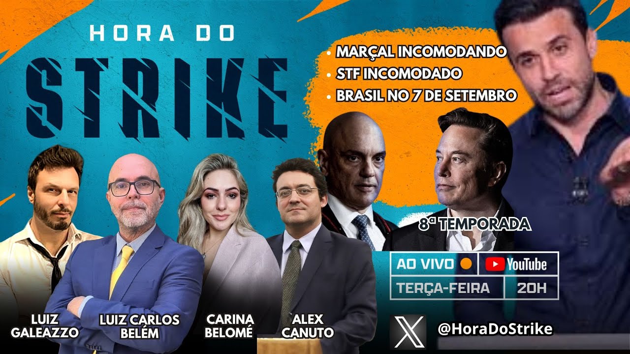 Programa Hora do Strike (03/09/2024) Marçal incomodando, STF incomodado e o 7 de setembro?