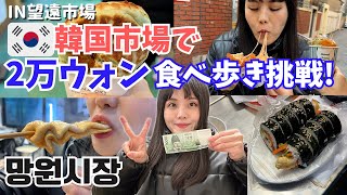 【韓国市場】韓国人に大人気！望遠(マンウォン)市場で美味しい物チャレンジして来たよ！渡韓者は必見【韓国vlog】