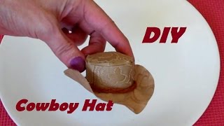 How to make cowboy hat for dolls easy.