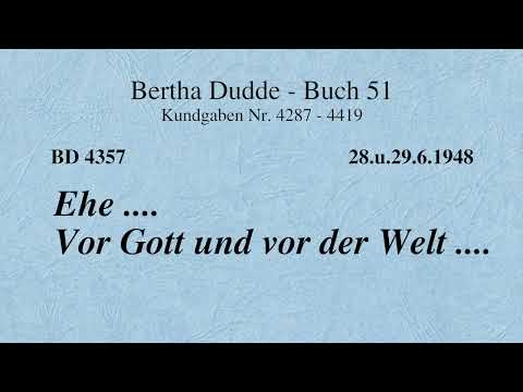 BD 4357 - EHE .... VOR GOTT UND VOR DER WELT ....