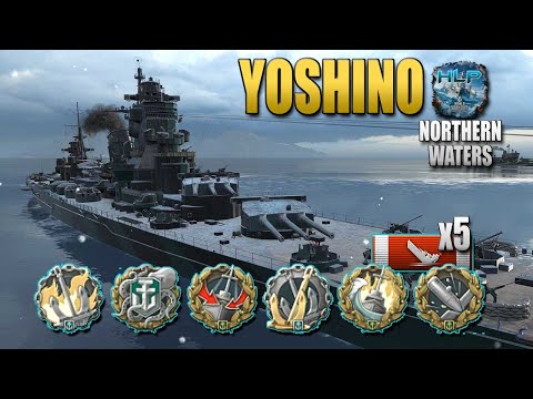 Cruiser Yoshino on map Northern Waters - World of Warships