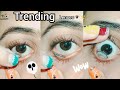 Trending Lenses | Crystal Grey Colored Contacts | My Review | Unboxing | How to Put Contact Lenses