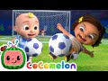 EPIC Football Tricks With Nina Nina S Familia CoComelon Nursery Rhymes Kids Songs
