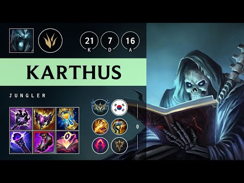 Karthus Jungle vs Ivern - KR Challenger Patch 25.21