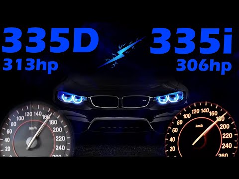 BMW F30 335D 313hp VS 335i 306hp Acceleration test 0-200