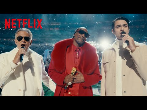 Andrea and Matteo Bocelli sing White Christmas at Snoop's Holiday Halftime Party | Netflix