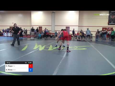 2018 Marine Corps US Open/Masters A Greco Roman 78 RR Rnd 1 - Kyle Riggs (FSE) Vs. Alex Rinas (GHW