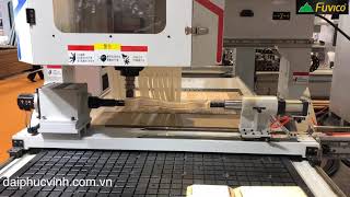 MÁY CNC 3D 6 trục thay dao tự động làm được chân ghế Quặp cực đẹp