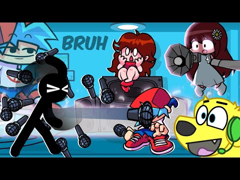 Friday Night Funkin vs STICKMAN Animation is HILARIOUS... FNF Mods #72