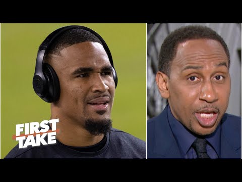 斯蒂芬-A.不喜歡老鷹隊把首發位置交給賈倫-赫茲｜第一時間報道 (Stephen A. doesn't like that the Eagles are handing Jalen Hurts the starting position | First Take)