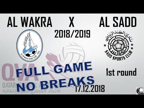 Al Wakra X Al Sadd 3:0 - Qatar Volleyball League 18/19 - (17.12.2018) NO BREAKS, BACK VIEW