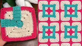 Modern & Unique Granny Square Pattern You NEED to Try!😍Easy Crochet Tutorial for Beginners