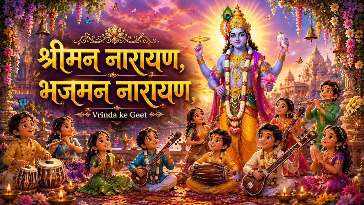 श्रीमन नारायण भजमन नारायण | श्री विष्णु भजन | Powerful Remix Bhakti Song | DJ Version #narayan #hari — Vrinda Ke Geet
