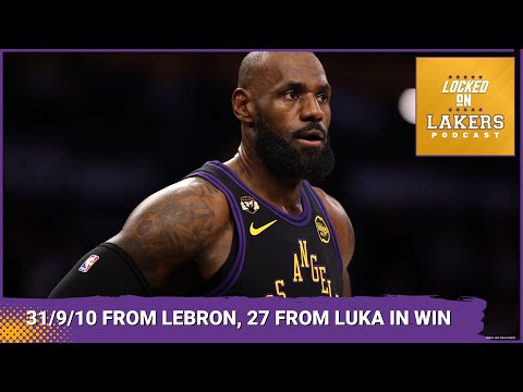 Lakers BOUNCE BACK Behind 31/9/10 from LeBron, 27 From Luka, Beat Hawks 141-116