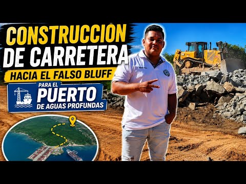 Construcción CARRETERA al Falso Bluff Para el Puerto de Aguas Profundas BLUEFIELDS NICARAGUA 🇳🇮