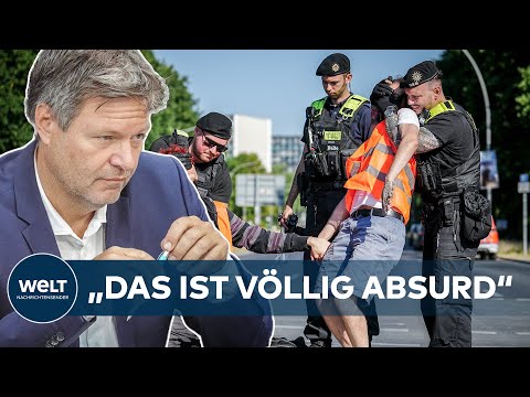 ROBERT HABECK: Letzte Generation! Razzien "völlig absurd!" - Aktivisten blockieren Hotel in Berlin