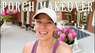 Decorating the Porch for Spring! 🌸 Large Porch Makeover (French Farmhouse) \ Porch Decorating Ideas