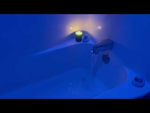 12 Hours Bathtub Running - Blue Colored Light, Candle, and Duck Toy - Soothing Sounds for Sleep