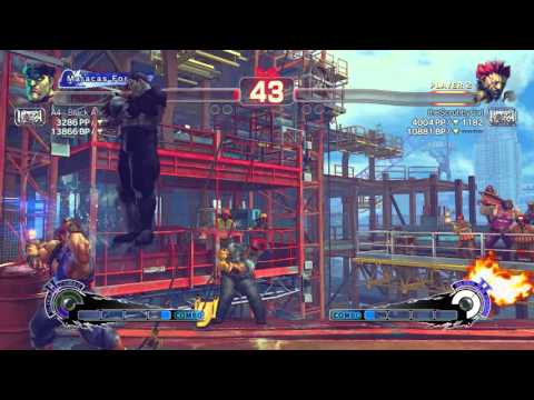 Black Allelujah (M. Bison) vs theScrubbyCat (Akuma) USF4 720p